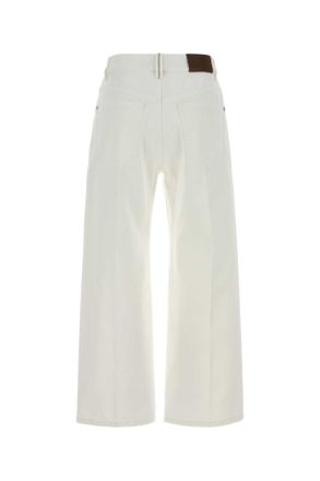 Brunello Cucinelli Womens White Denim Jeans C600 Exterior: Cotton Pantaloni Trousers
