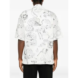 Jacquemus Illustrative Print Shirt - White