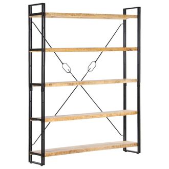 vidaXL Estanter&iacute;a De 5 Niveles Madera Maciza De Mango 140x30x180 Cm Vidaxl