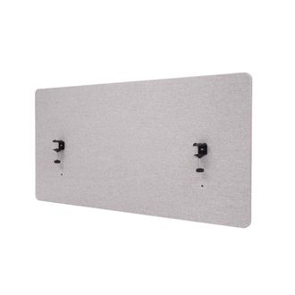 Hhg Nunca Usado] Separador Ac&uacute;stico De Escritorio Hhg 943, Mampara De Privacidad Para Escritorio, Doble Pared De Tela/textil, 60x120cm Gris
