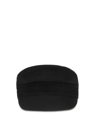 P.A.R.O.S.H. D010521 Wool Flat Cap - Black