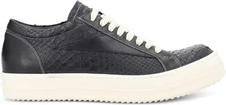 Rick Owens Lace-up Python-leather Sneakers