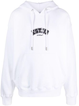 Off-white Felpa Logic Skate con cappuccio - Bianco