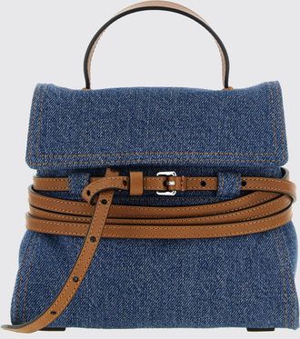 Moschino Mini borsa a mano Tie Me in denim con tracolla