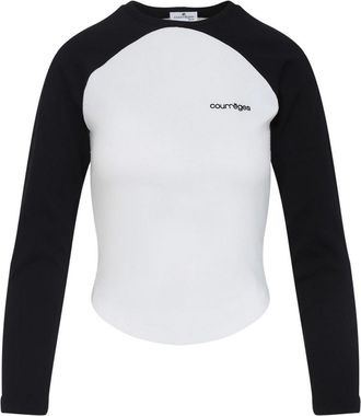 Courrèges Circle Contrast Ls T-Shirt