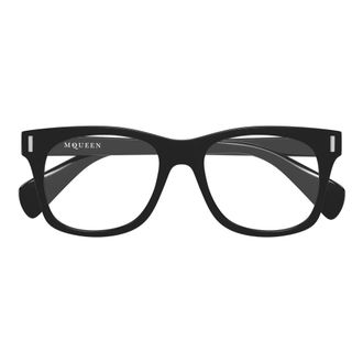 Alexander McQueen Am0551O Optical Frame - male - Alexander McQueen - Glasses - Black - 52 MM - Accessories