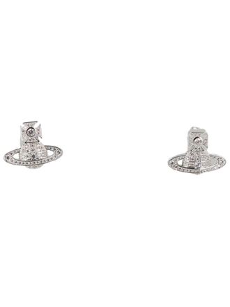 Vivienne Westwood Carmela Orb Polished Brass Stud Earrings
