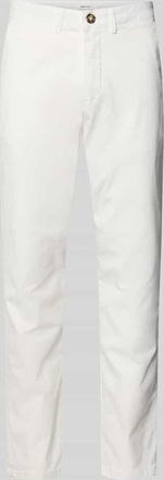 Selected Slim Fit Chino aus Bio-Baumwoll-Mix in Weiss, Gr&ouml;&szlig;e 30/32