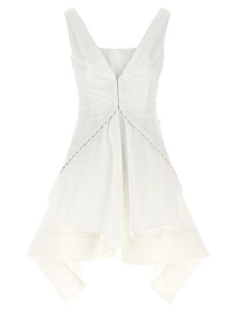 Alexander McQueen White Cotton Short Womens Dress