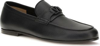 Valentino Garavani Mens Vlogo Signature Loafers Deer Leather Nero