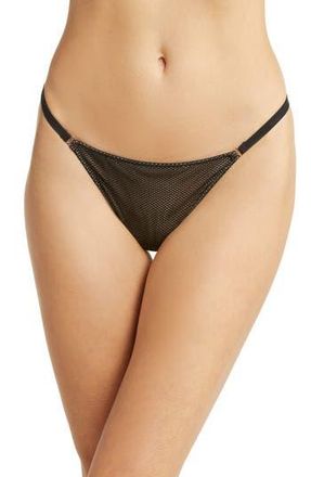 Skarlett Blue Mischief Thong in Black/nyln at Nordstrom Rack, Size X-Large