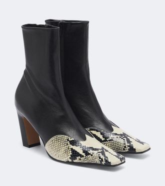 Khaite Nevada leather ankle boots