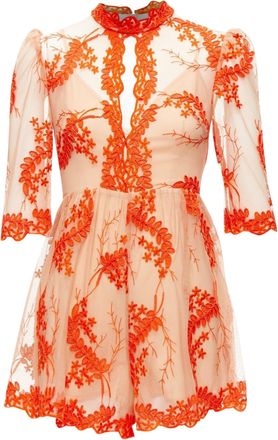 Alice McCall Honeymoon lace nude sheer overlay lined romper