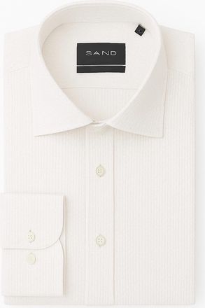 Sand Copenhagen Men Seersucker State Soft Long Sleeve Shirt In White