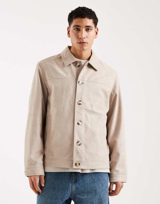 Jack & Jones Giacca in camoscio sintetico beige-Neutro