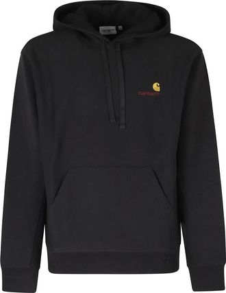 Carhartt Work in Progress Hoodies & sweatvesten, Heren, Zwart, XL, Katoen, Hooded American Script Sweatshirt