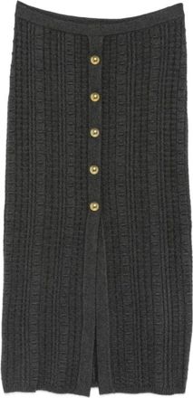 Twinset Rokken, Dames, Grijs, S, Midi Rok