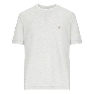 Brunello Cucinelli T-Shirt With Faux-Layering - male - Brunello Cucinelli - T-Shirts - Gray - XL - Tops