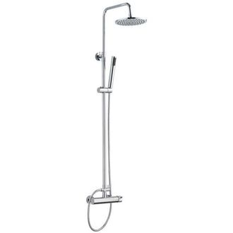 cofan Columna De Ducha Con Grifo Monomando 80-115, Columna De Ducha Con Grifo Monomando. Incluye Un Mango Con 1 Funci&oacute;n, Un Flexo Extensible Inoxidable, Una