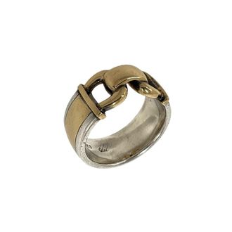 Herm&egrave;s Gold Silver Yellow Gold (18K) Silver 925 Band Ring (Pre-Owned)