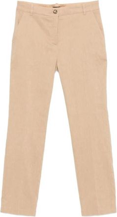 Pinko Bello Cropped Broek - Dames - Vrijetijds broeken - Beige - L - Nylon - Broeken