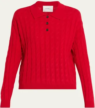 Lisa Yang Magnolie Cashmere Cable-Knit Sweater