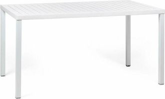 Nardi Tavolo rettangolare Cube in durel-top per giardino e veranda Made in Italy 140 cm -Bianco