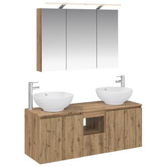 vidaXL Juego De Muebles De Ba&ntilde;o 4 Pcs Roble Artesanal Vidaxl
