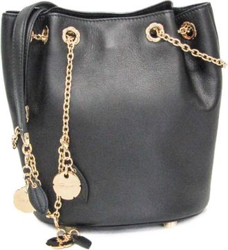 Ferragamo Black Leather Shoulder Bag (Pre-Owned)