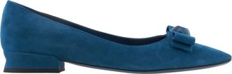 Ferragamo Salvatore Ferragamo Ladies Blue Suede Katrin Vara Bowl Ballet Pumps, Size 6.5