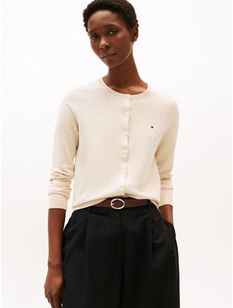 Tommy Hilfiger Womens Lightweight Cardigan - Beige - XXL