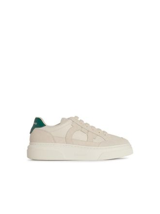 Ferragamo Cassina White Leather Sneakers