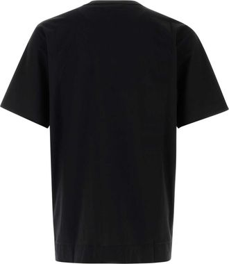 Dries Van Noten Mens Black Cotton Oversize Heer T-Shirt Exterior Exterior: T-shirts And Polos