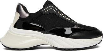 Pinko Ariel 19 Sneaker - Dames - Sneakers - Zwart - 38 EU - Leer - Schoenen