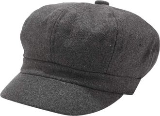 Generic Womens Beret Hat Winter Warm 8 Panel Newsboy Peaked Cap Retro Duck Tongue Baker Boy Hat Casual Outdoor Headwear Flat Cap Dark Gray