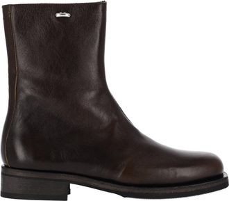 Our Legacy Brown Leather Camion Ankle Boots