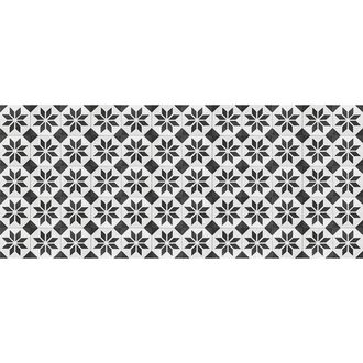 Alfombras Vin&iacute;licas Hidr&aacute;ulicas Alfombra vin&iacute;lica retro negra 175x74cm