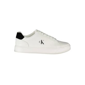 Calvin Klein Sneakers, male, White, Size: 10 US White Leather Men Sneaker