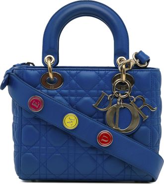 Dior Blue Small Cannage Leather Lady Dior My ABCDior