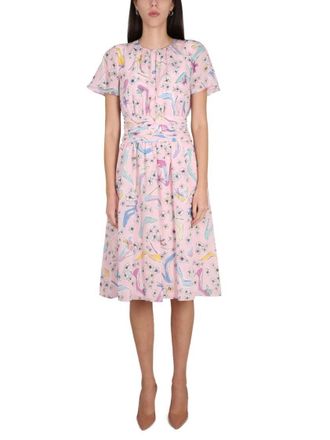 Moschino Heels And Flowers Dress