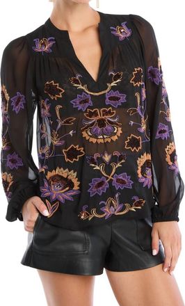 Allison New York Nicola Long Sleeve Blouse In Black