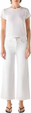 Amo Robbie Mid Rise Flare Pants In White