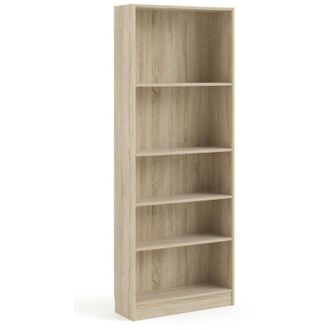 Dmora Estanter&iacute;a Abelarda, Biblioteca 4 Estantes, 26.72x79x203.2h Cm Marr&oacute;n