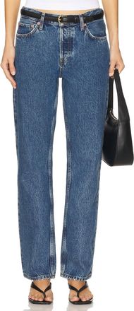 Re/Done Standard Straight Leg Jeans In Blue Mere