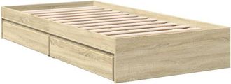 vidaXL Bed Frame with Drawers without Mattress Sonoma Oak 90x200 cm Vidaxl