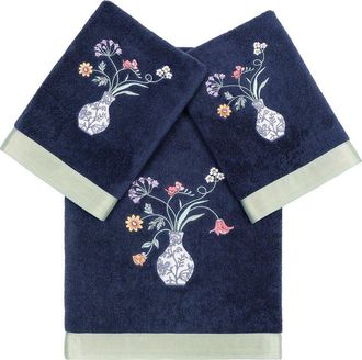 Linum Home Textiles 100% Turkish Cotton Stella 3Pc Embellished Towel Set