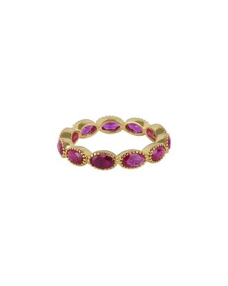 Tiramisu Gold Over Silver 2.70 Ct. Tw. Synthetic Ruby Ring