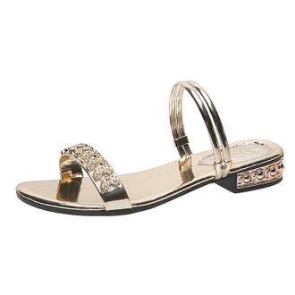 Generic Sandals Womens Summer Elegant with Heel Shoes Womens Small Heel Open Strap Sandals Toe Sandals Non-Slip Outdoor Sandals Airy Beach Slippers Ankle Stra