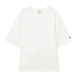 Champion T-Shirts, male, White, Size: XL Cotton T-shirt