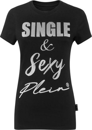 Philipp Plein T-Shirt Ronde Hals - Dames - T-shirts - Zwart - XS - Katoen - Tops